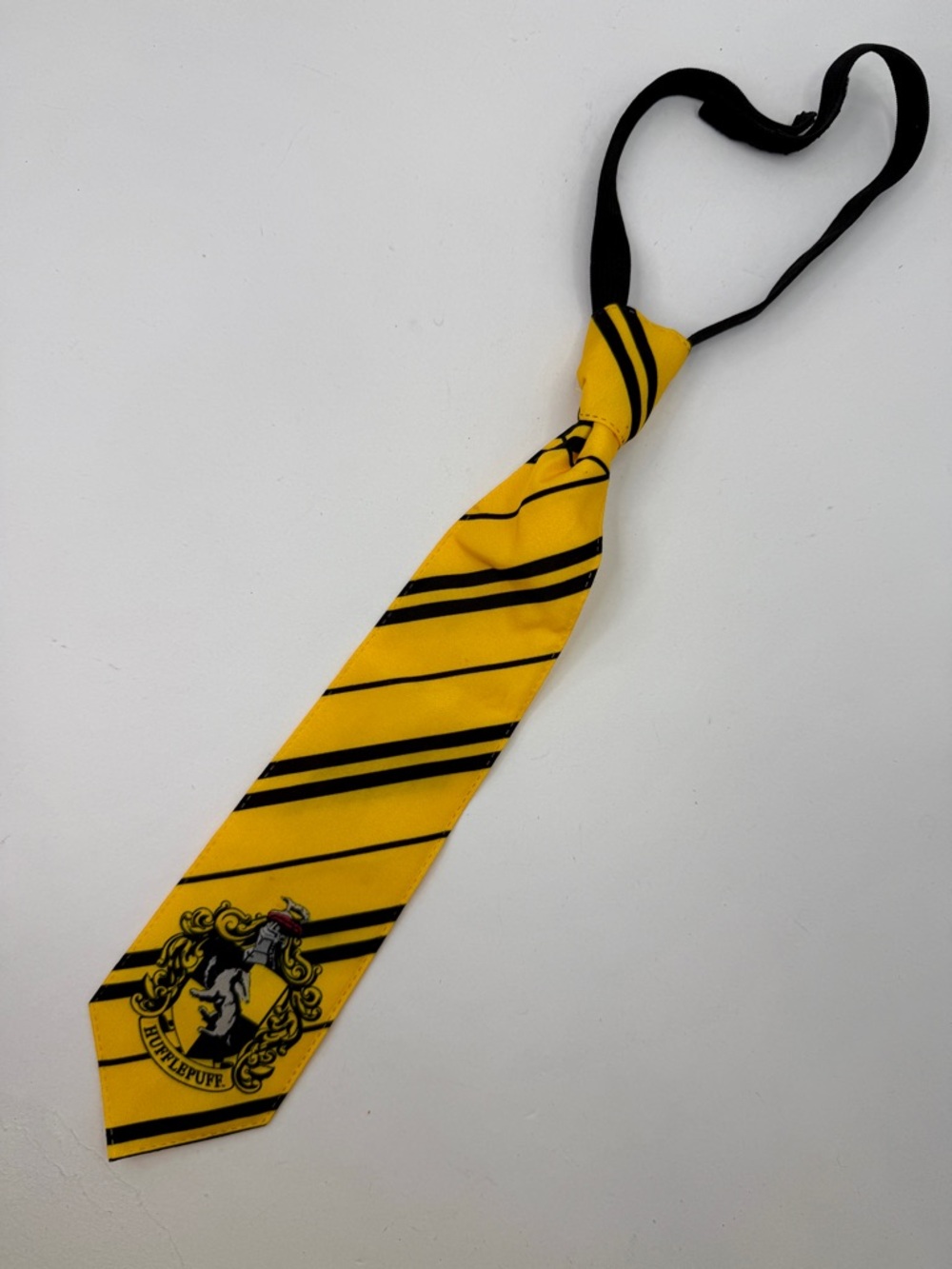 Harry Potter Hufflepuff House Tie Hogwarts Necktie Elastic Kids Cosplay